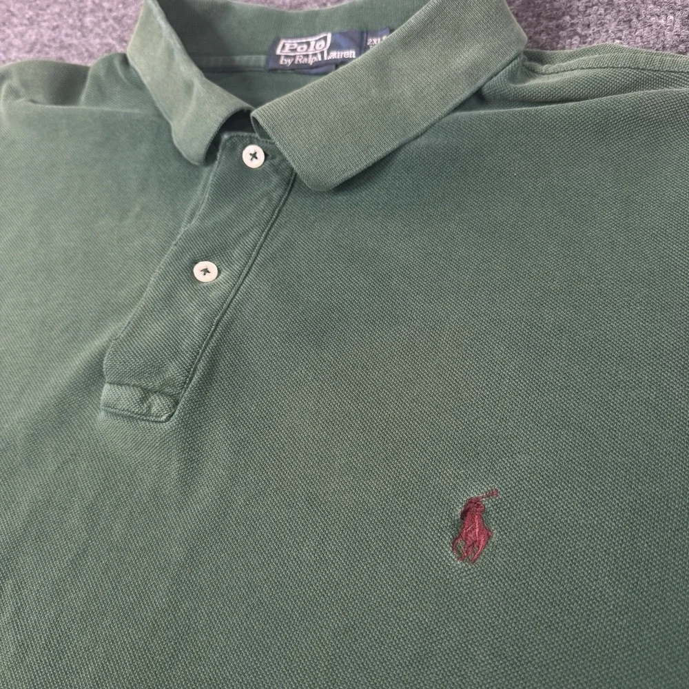 Ralph Lauren Polo Shirt Men's XXL Tall Classic Fit Green Short Sleeve